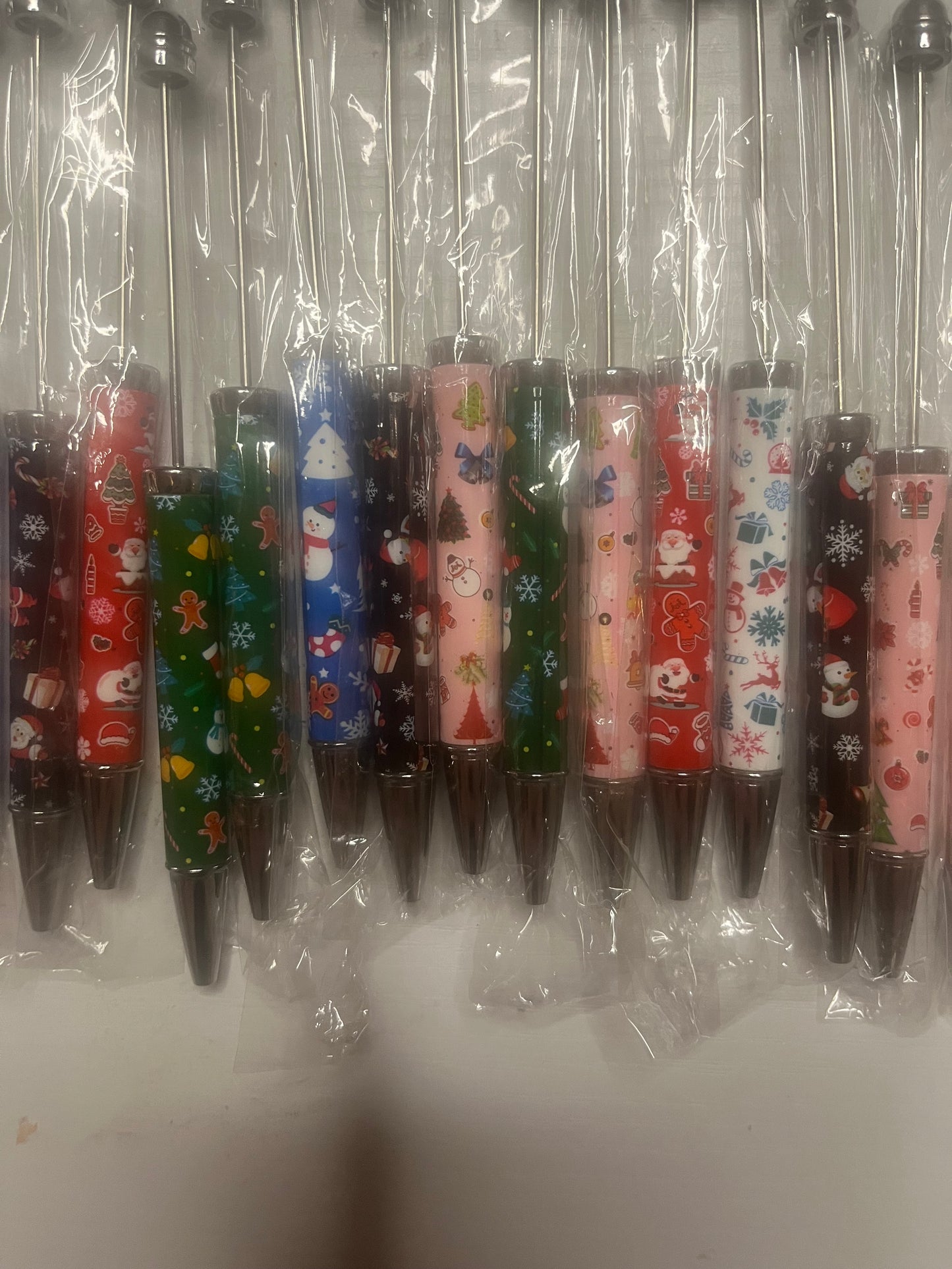 Beadable printed metal pens (random)