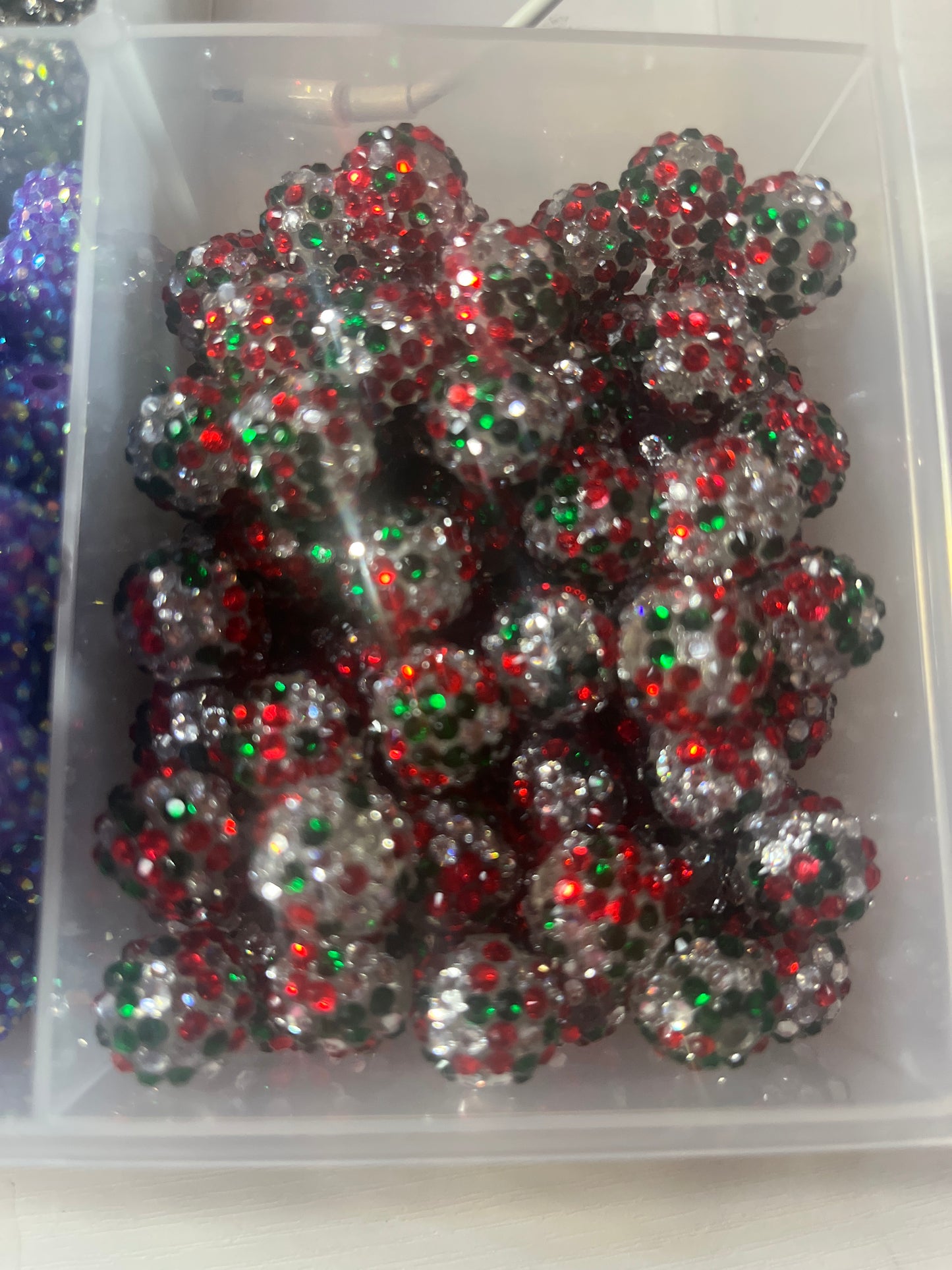 16mm red/green AB RHINESTONE