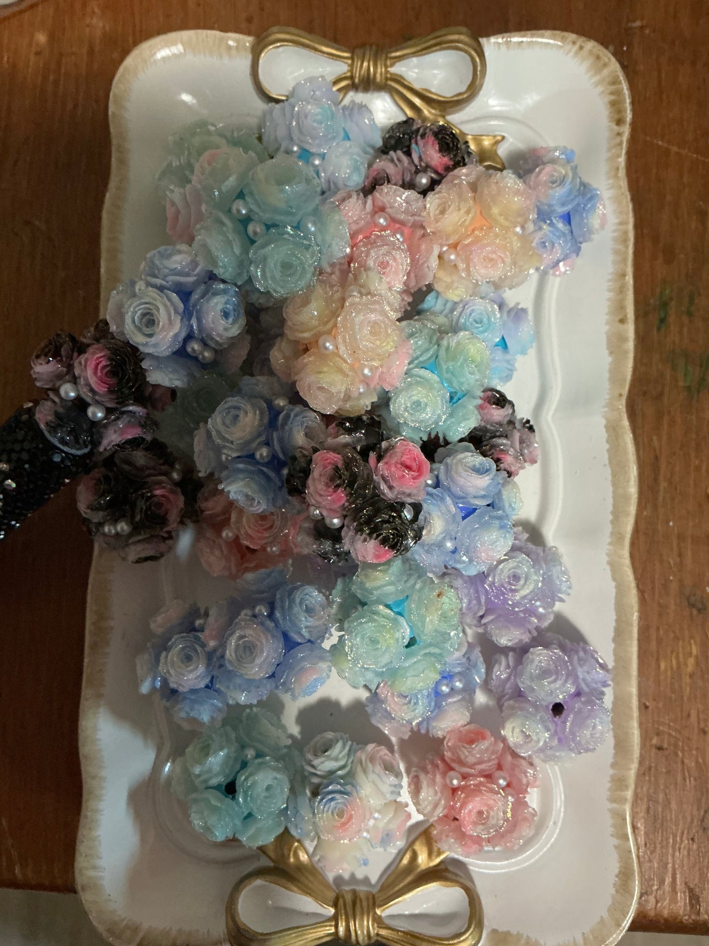 Fancy soft flower mixed color 5pk