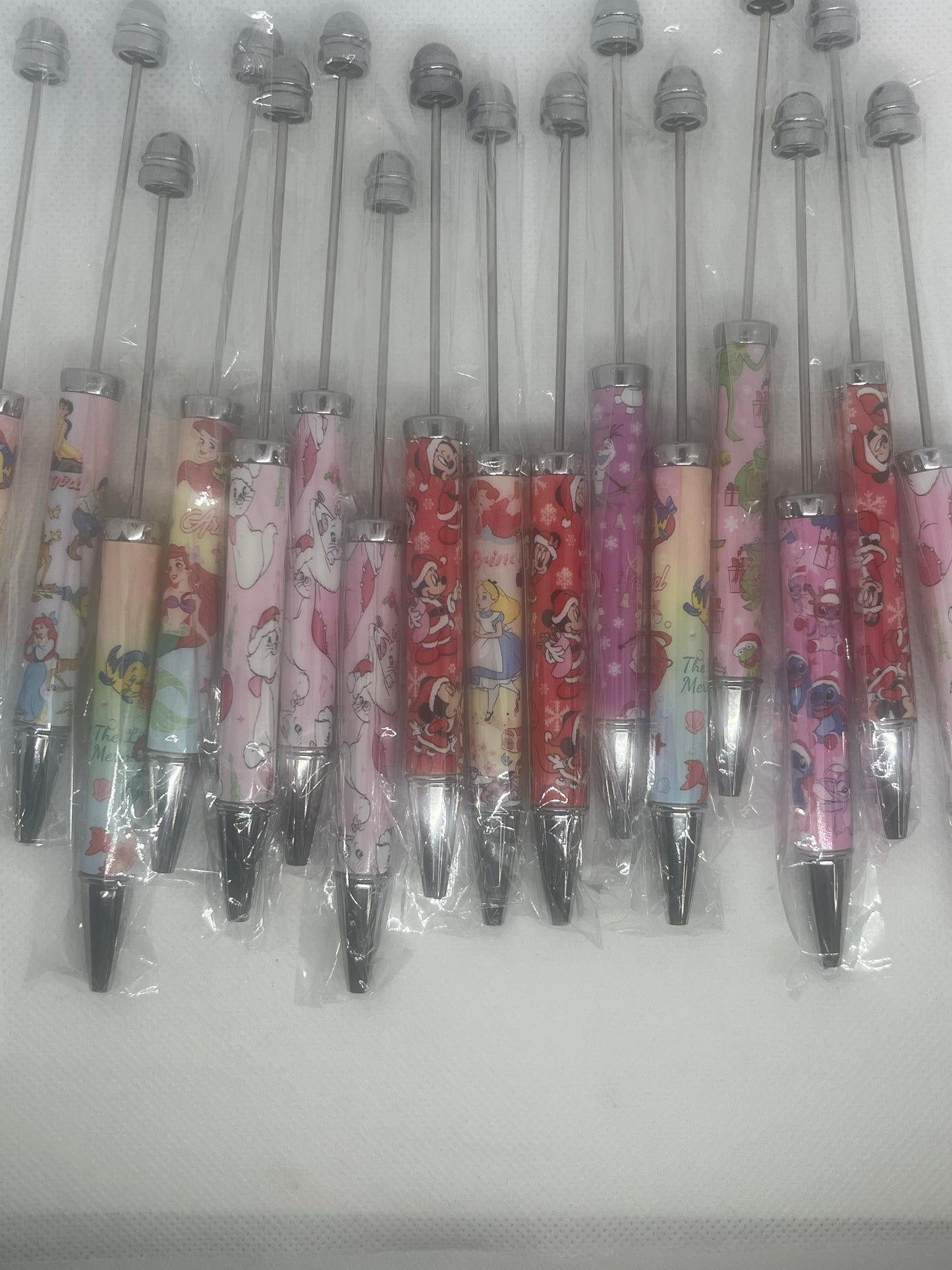 Beadable printed metal pens (random)