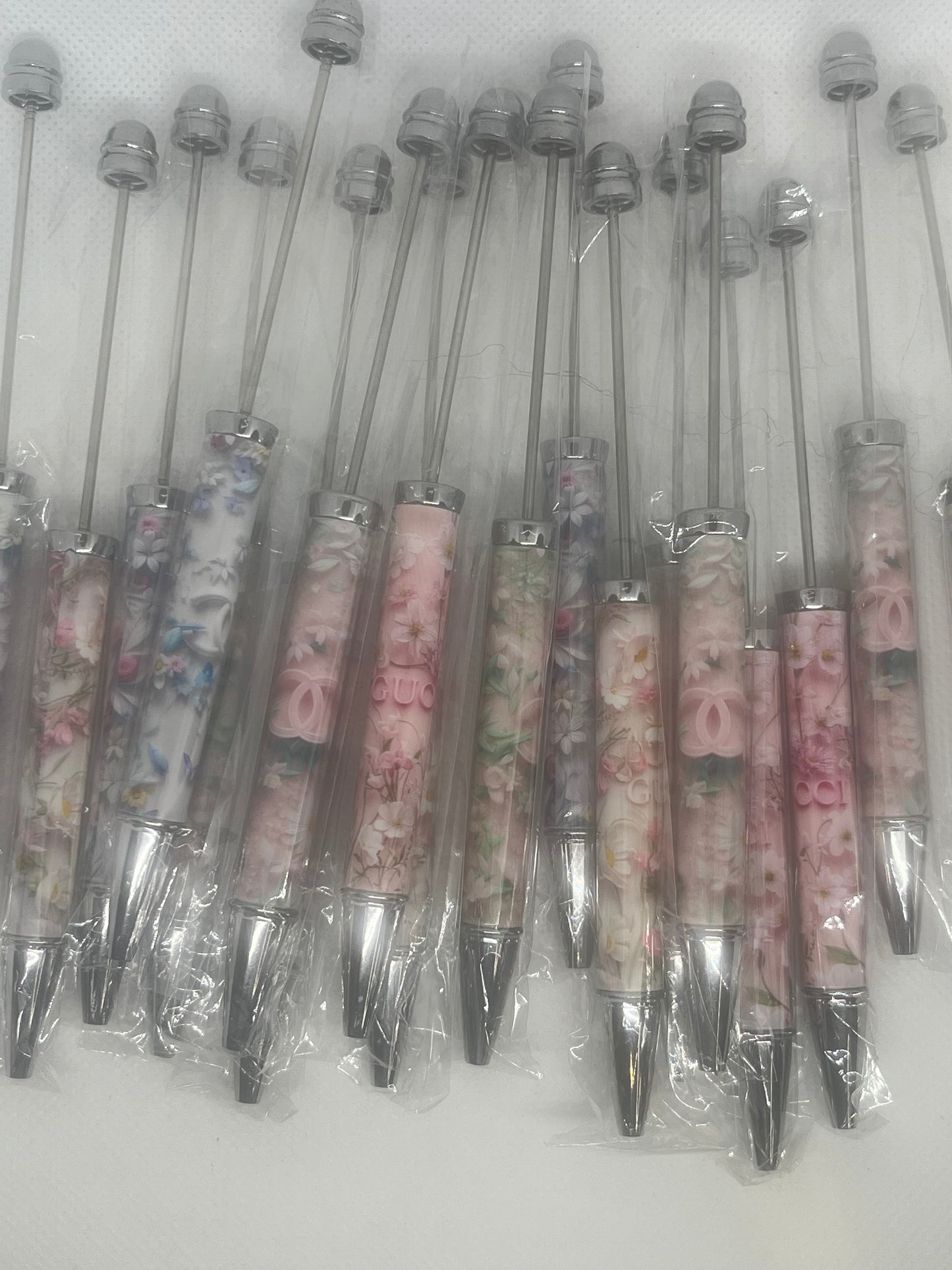 Beadable printed metal pens (random)