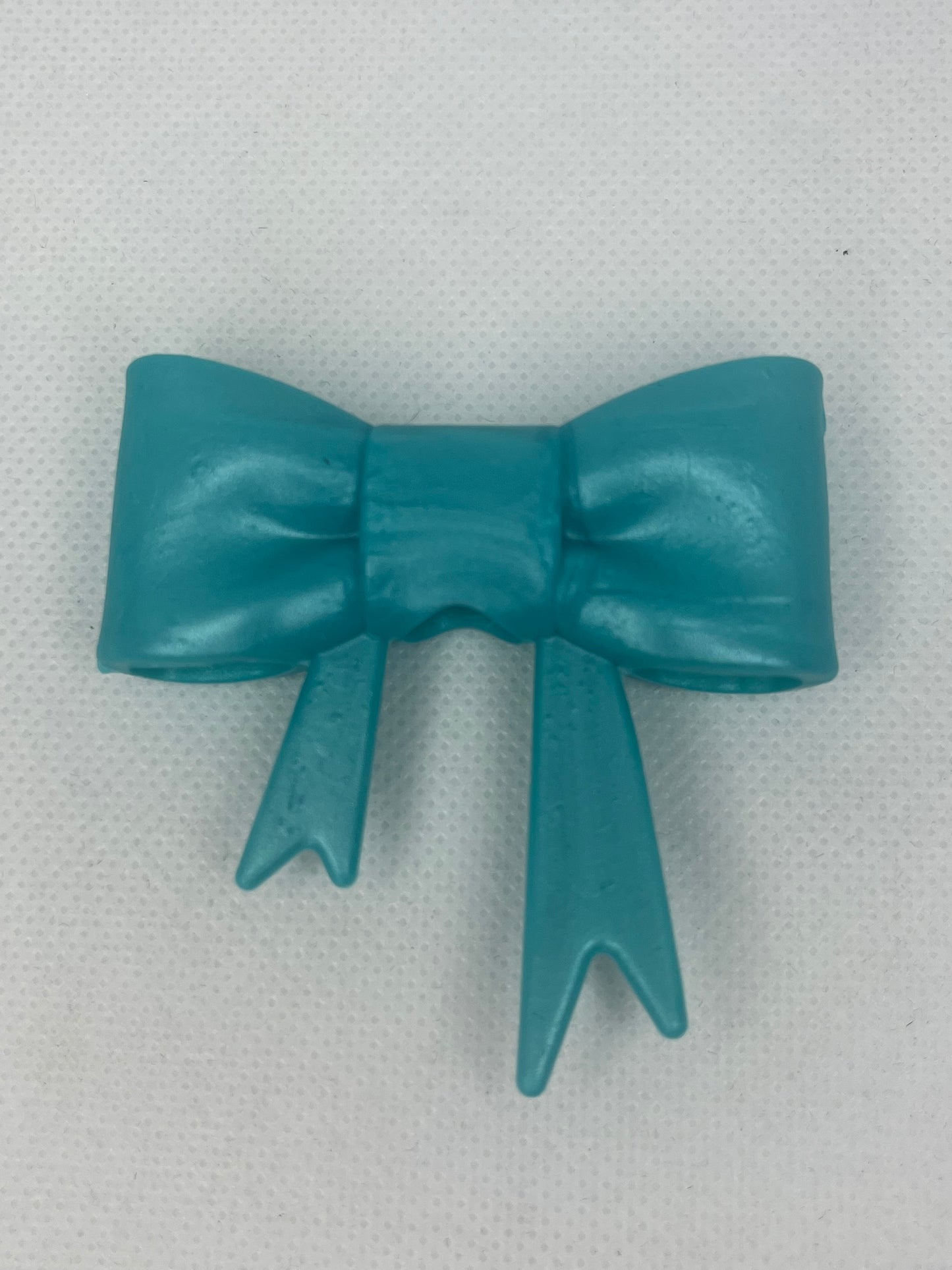 Teal opal silicone bow
