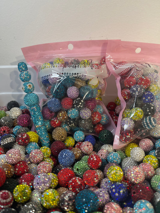 Mixed clay rhinestones sizes 16mm and 20mm mixed