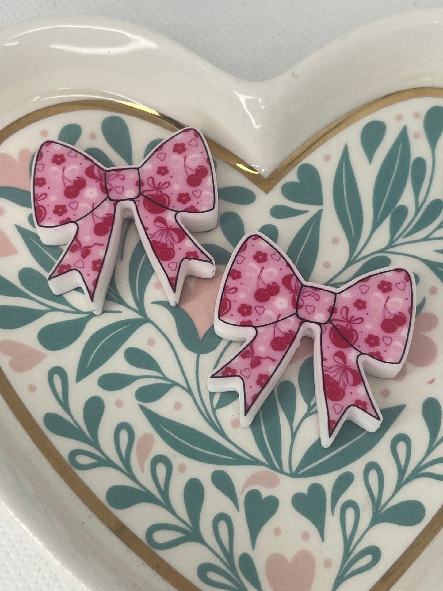 Pink cherries EXCLUSIVE silicone bow