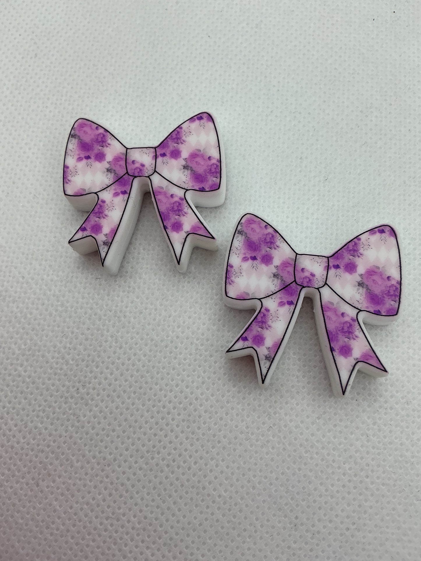 Purple flowers EXCLUSIVE silicone bow