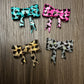 Cow print silicone bow