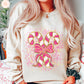 PINK CANDYCANE glitter transfer