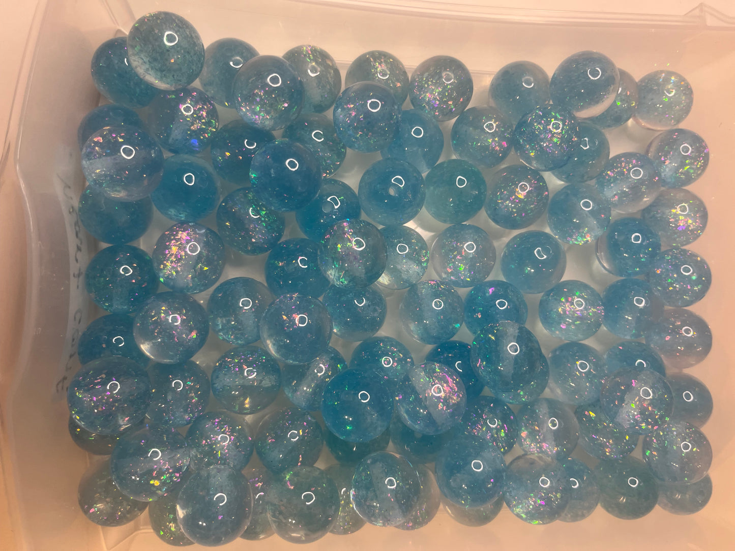 20mm glitter beads by type sold individually