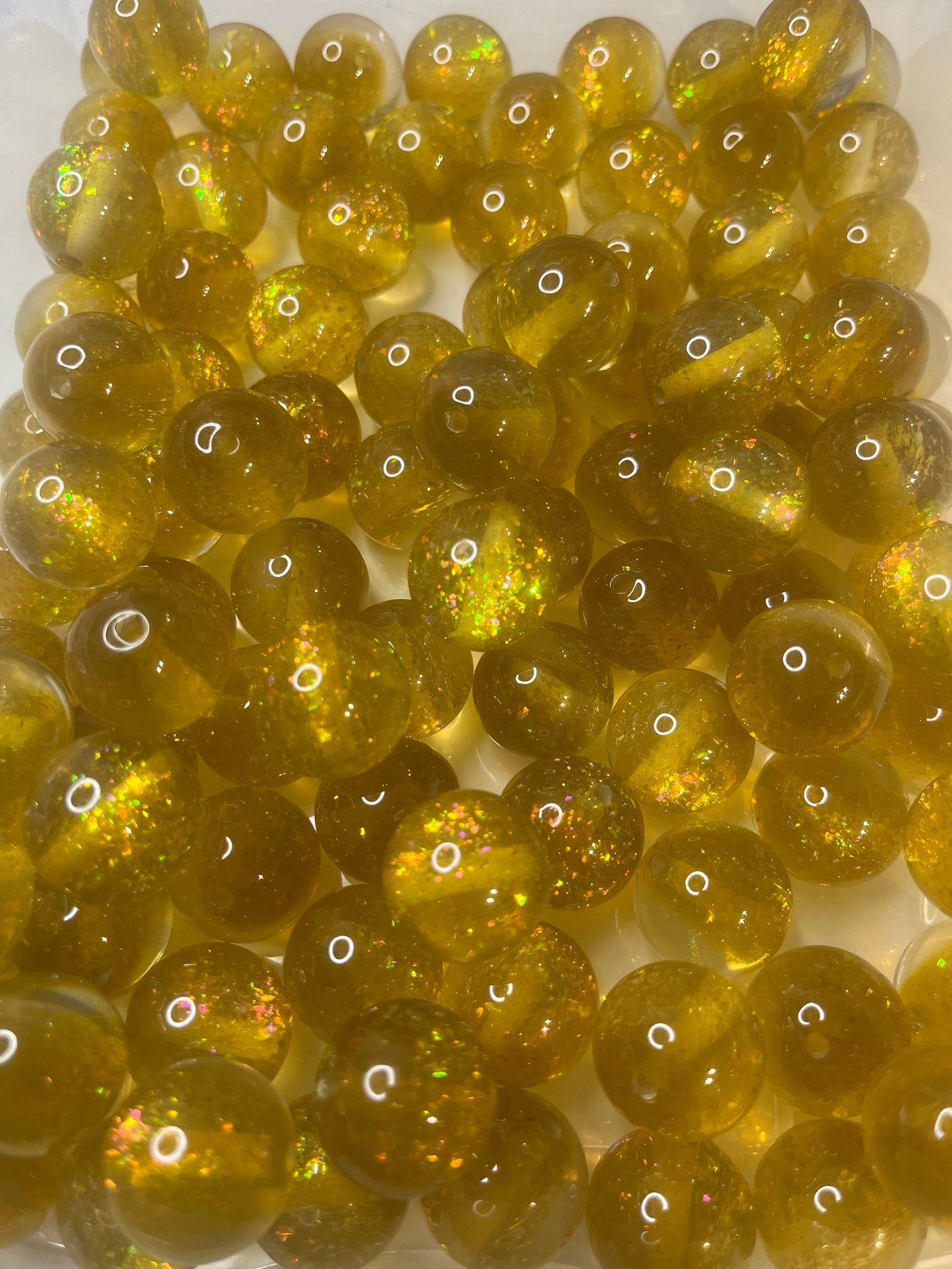 20mm glitter beads by type sold individually