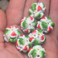20mm fancy clay grinch beads (SOLD INDIVIDUALLY)