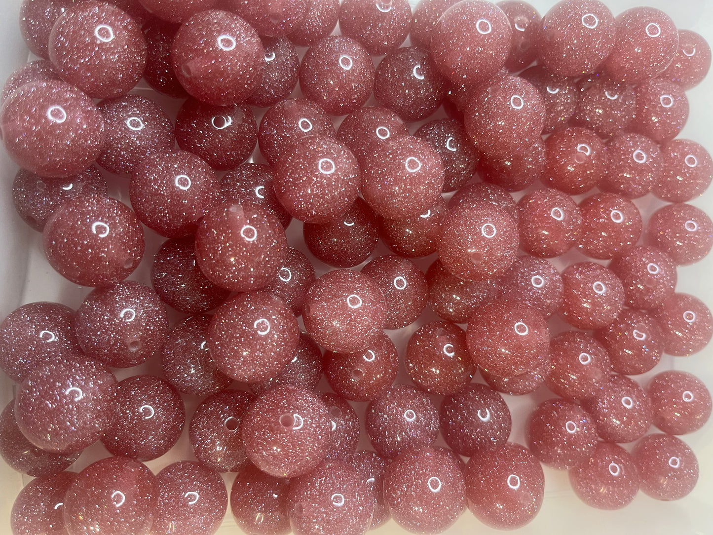 20mm glitter beads by type sold individually