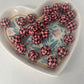 15mm light pink checkered silicone bead
