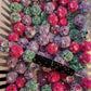 5pk clay flower beads mixed color (f2)