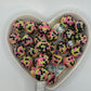 Pink/black multi 20mm rhinestone sold individually