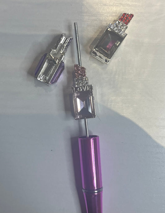 Fancy metal lipstick beads