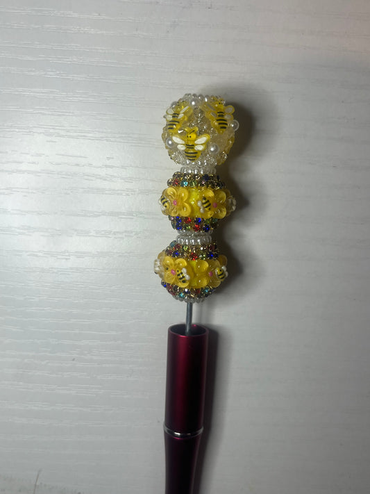 Fancy bee beads 5pk a