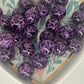 15mm purple glitter leopard silicone bead