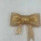 Gold glitter silicone bow