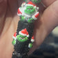 Black fancy rhinestone grinch pens