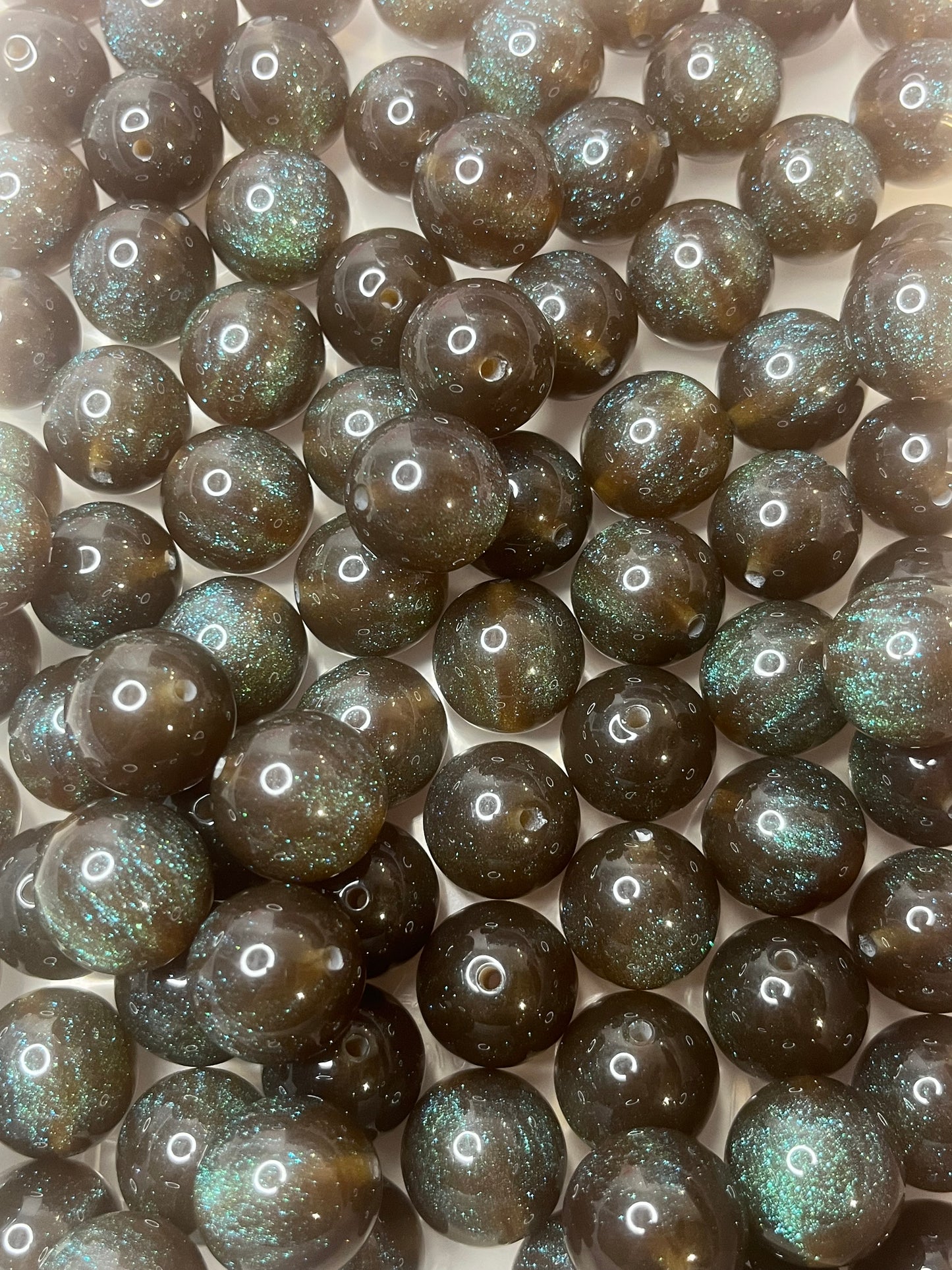 20mm glitter beads by type sold individually