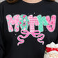 MERRY PASTEL BOW GLITTER TRANSFER