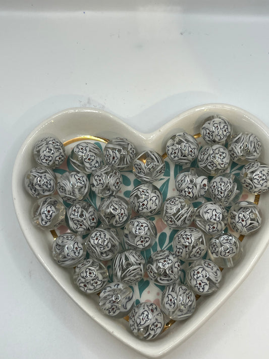 Ghost 16mm resin beads 5pk