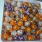 Resin flower beads mixed 16mm