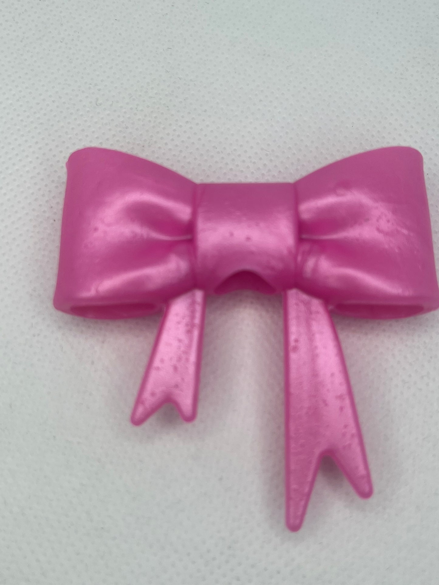 Pink opal silicone bow