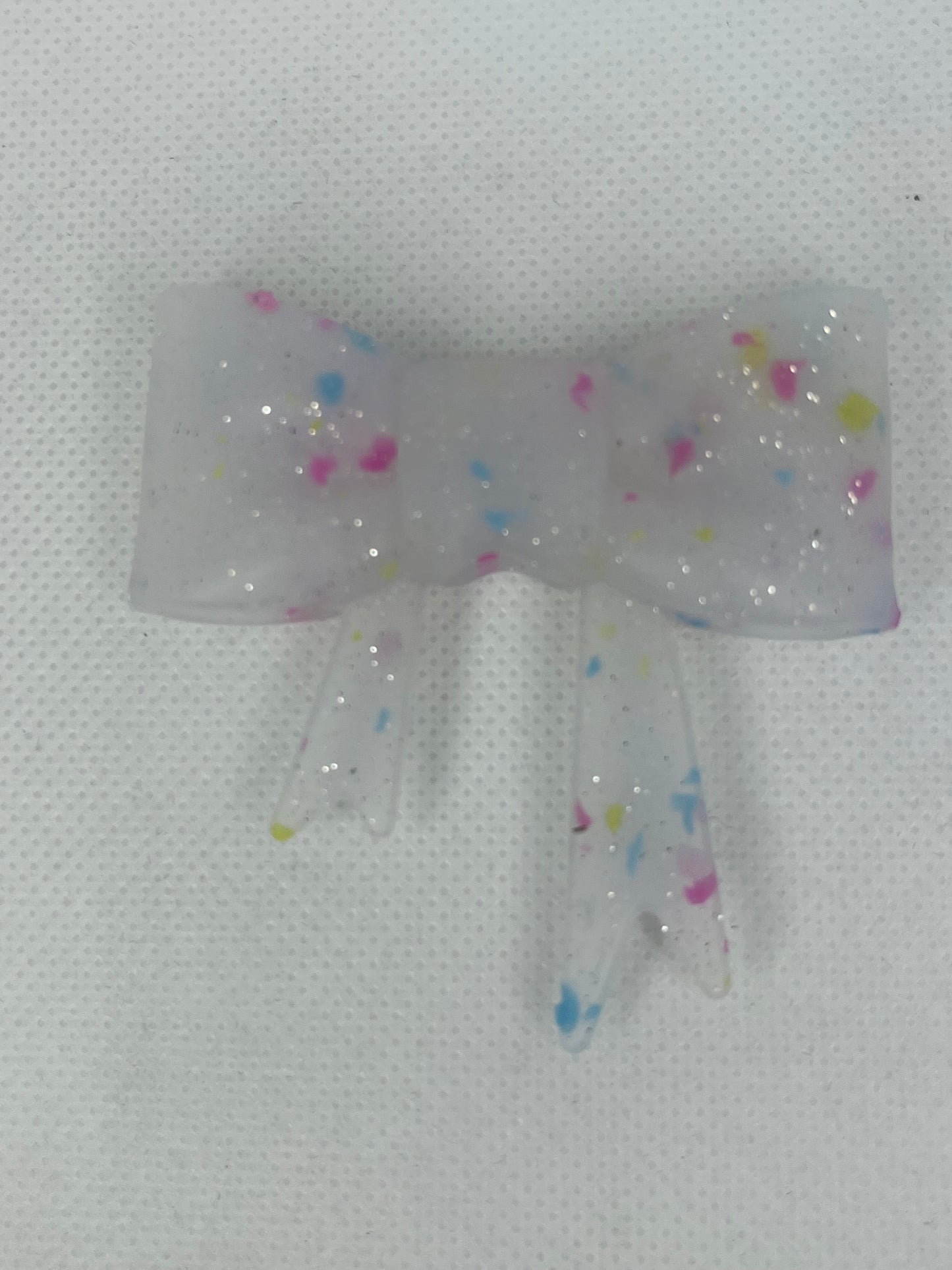 Colorful glitter silicone bow