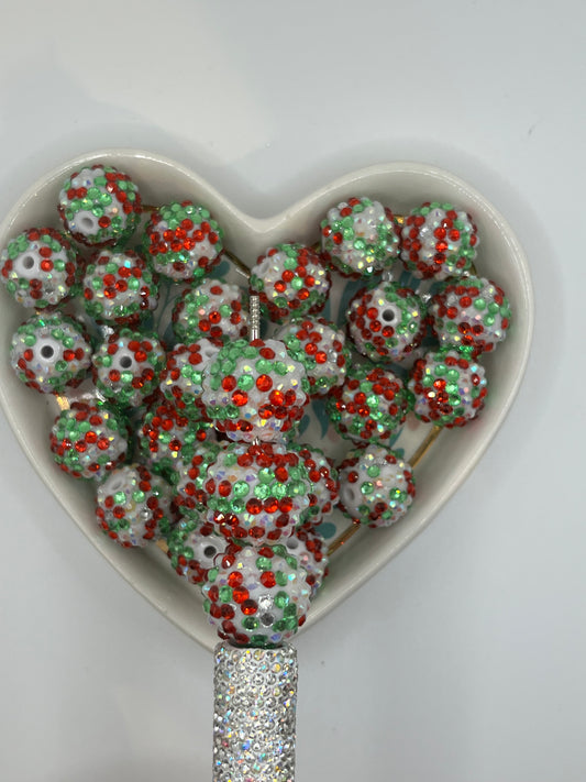 Christmas multicolor 20mm rhinestone sold individually