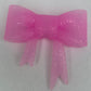 Pink with silver glitter silicone bow