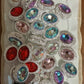 Oval fancy metal bead (sold individually )