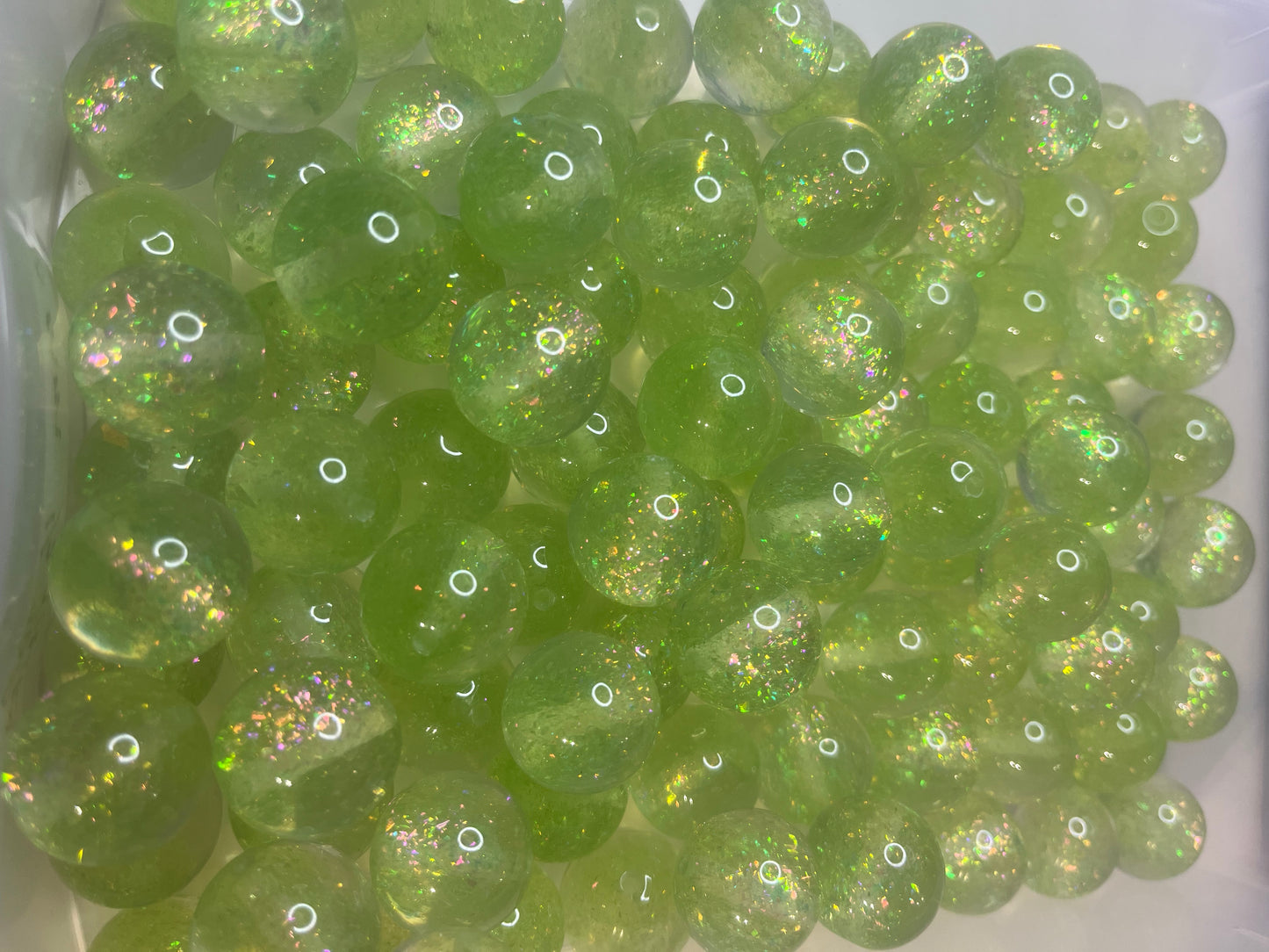 20mm glitter beads by type sold individually