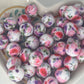 15mm flower printed silicone bead