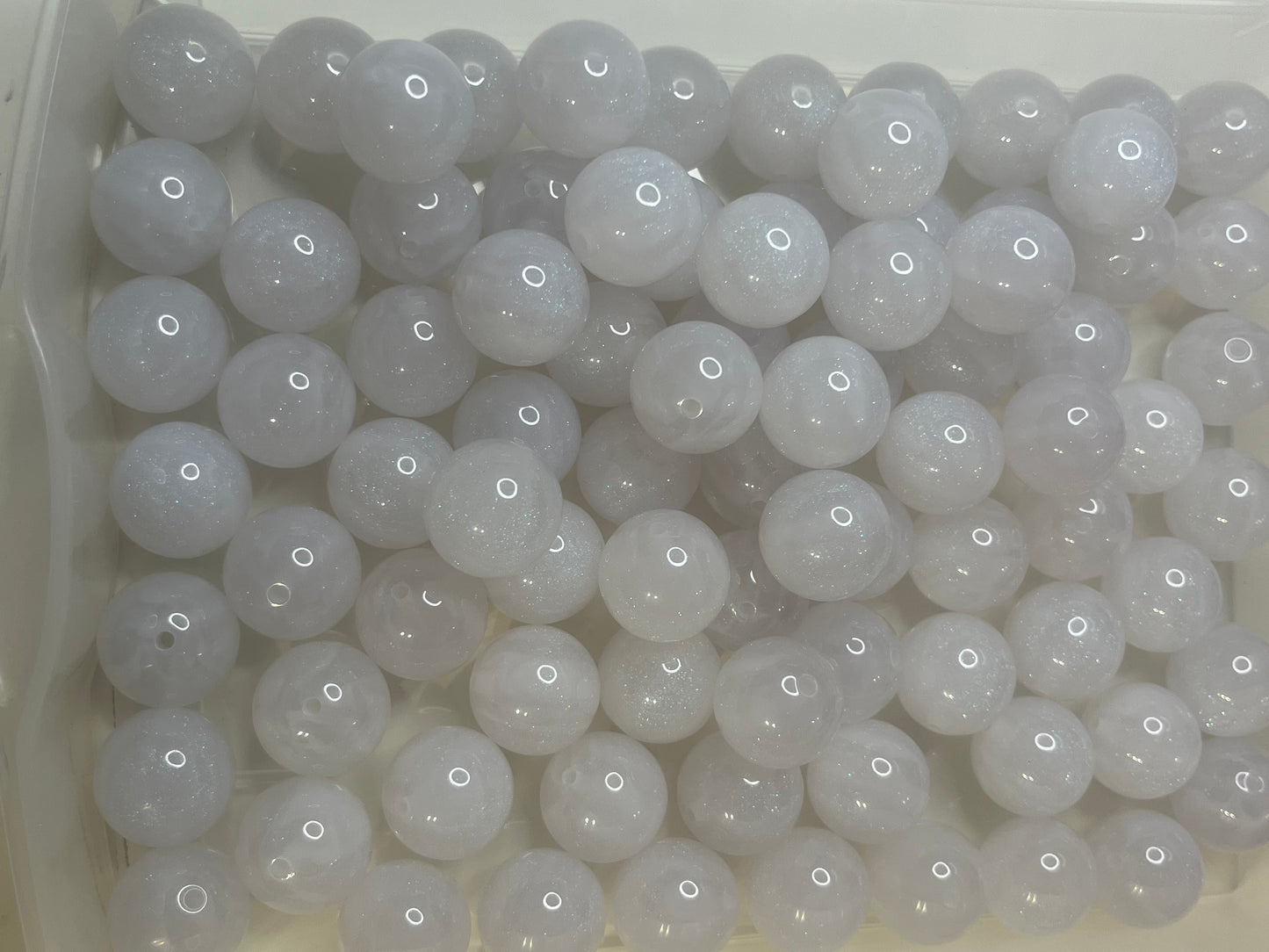 20mm glitter beads by type sold individually