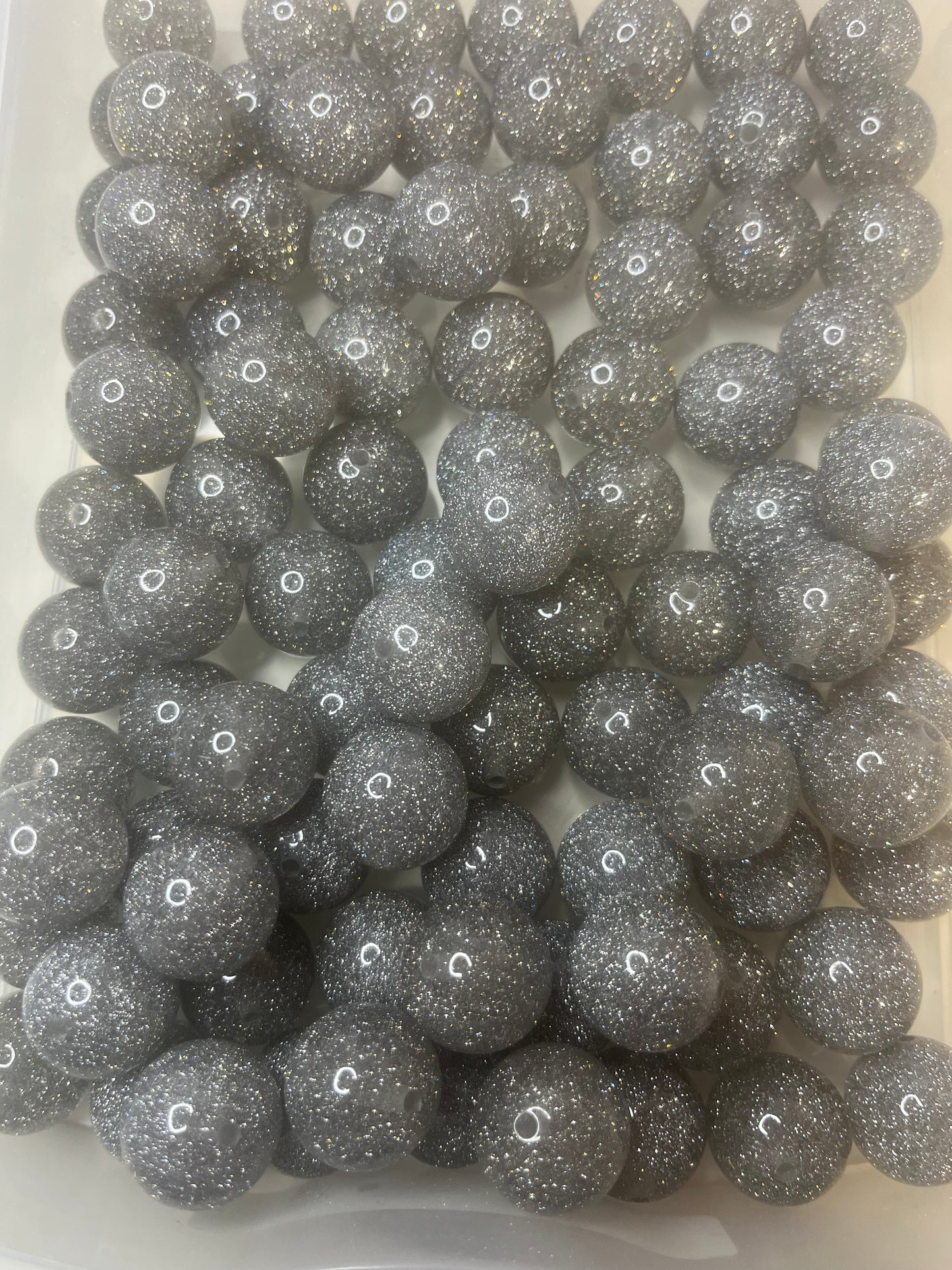 20mm glitter beads by type sold individually