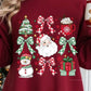 Santa checker coquette glitter screenprint