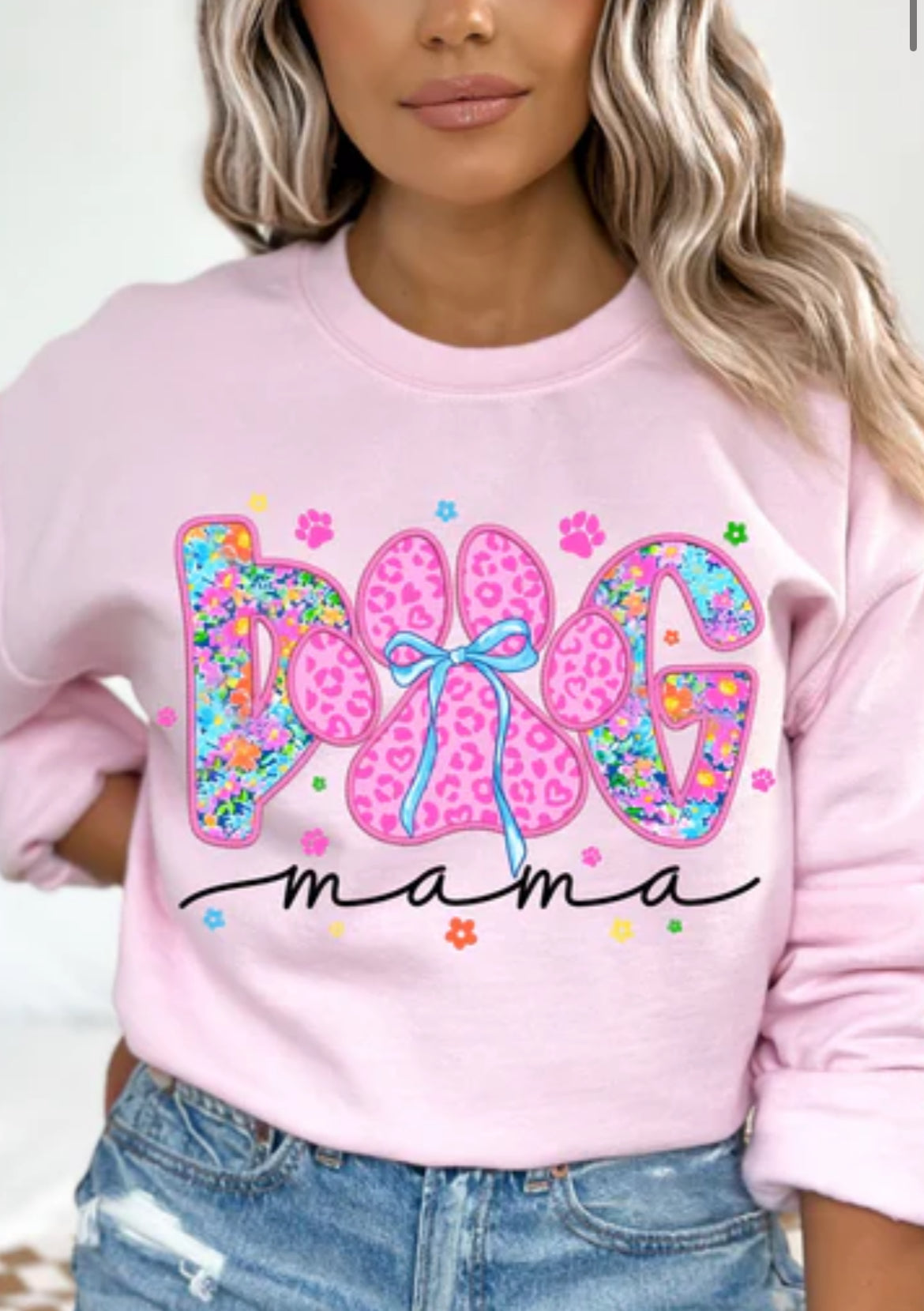DOG MAMA GLITTER TRANSFER