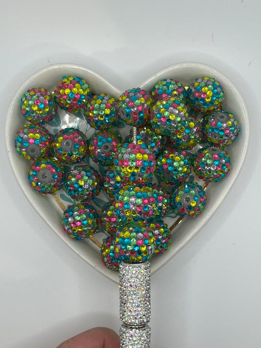 Multicolored 20mm rhinestone sold individually