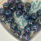 15mm Blue swirl leopard silicone bead