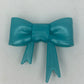 Teal opal silicone bow