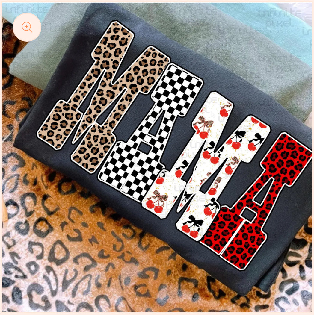 MAMA RETRO GLITTER TRANSFER