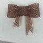 Brown with glitter silicone bow