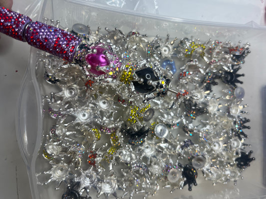 16mm silver colorful crowns SOLD INDIVIDUALLY