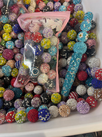 Mixed clay rhinestones sizes 16mm and 20mm mixed