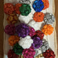 20mm soft mettalic flower beads 5pk