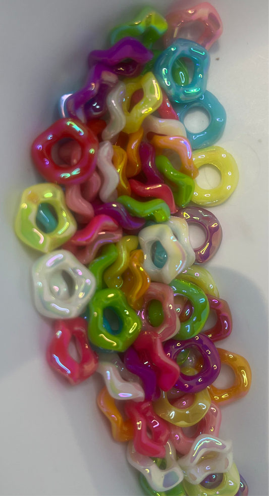16mm NEON wavy spacers 50 pack