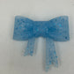 Blue glitter silicone bow