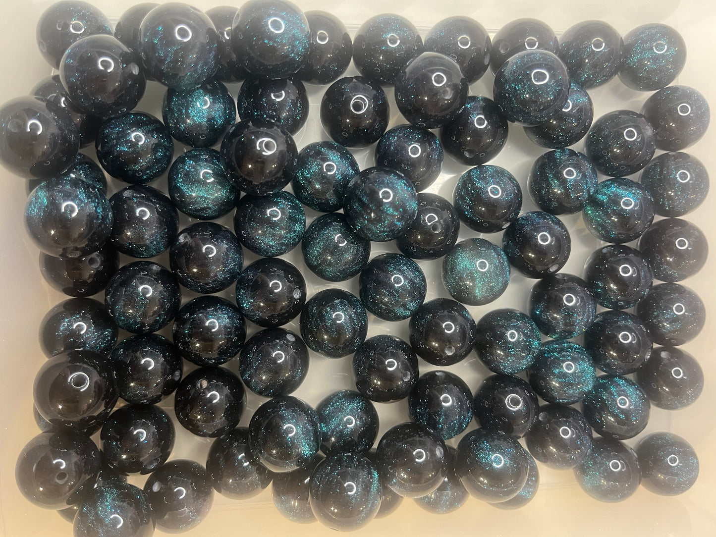 20mm glitter beads by type sold individually