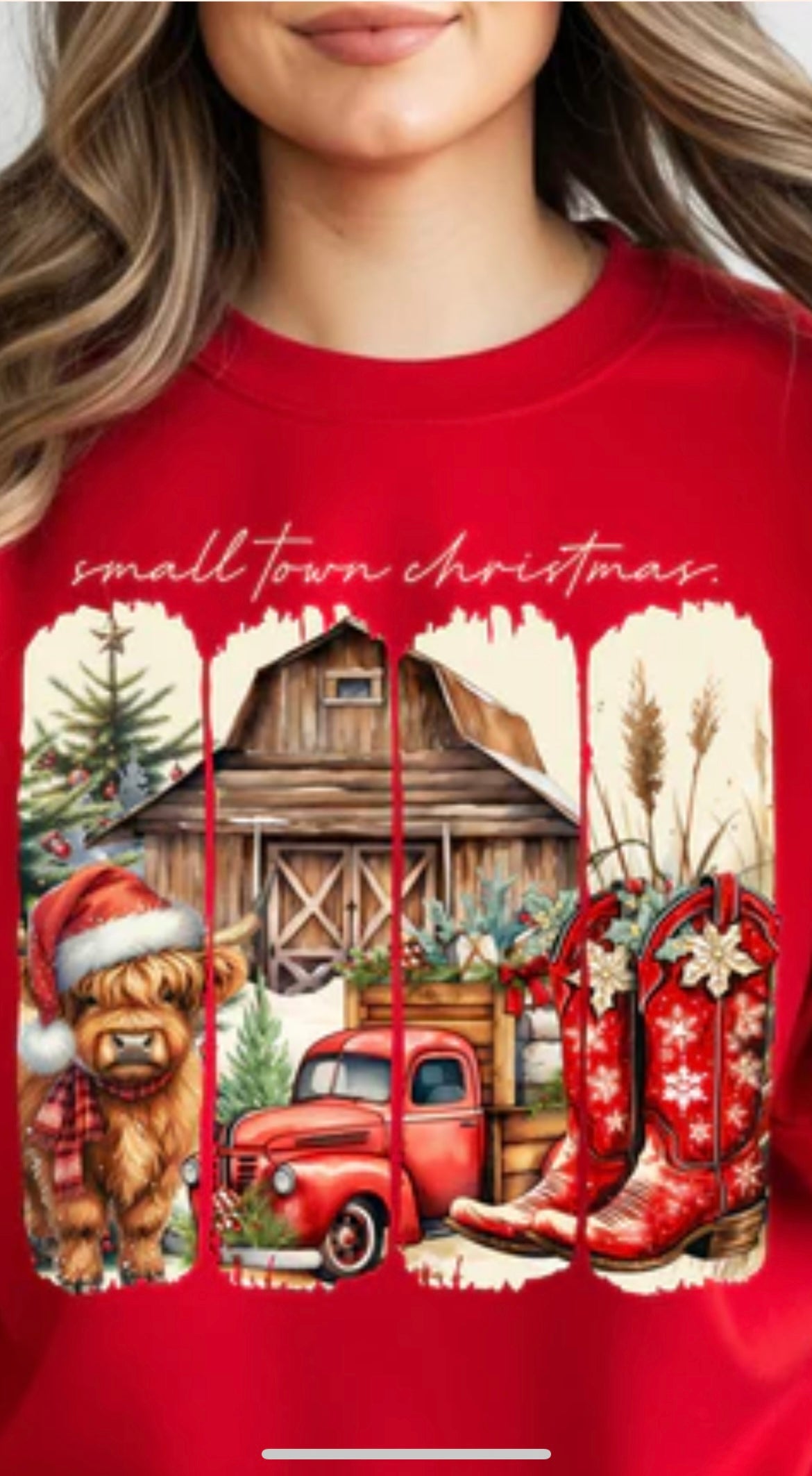 SMALL TOWN CHRISTMAS GLITTER TRANSFER